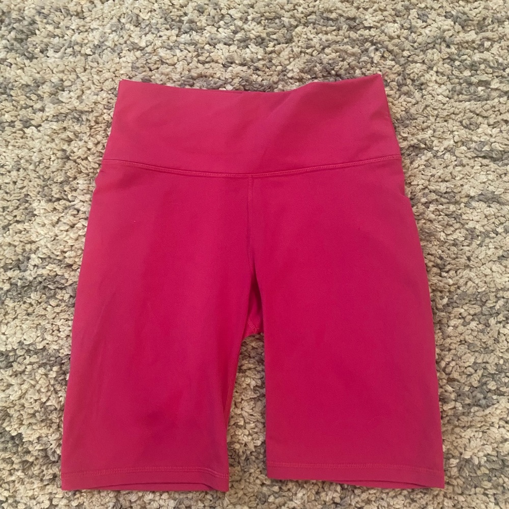 Hot pink fabletics biker shorts NWOT! FREE SHIPPING!